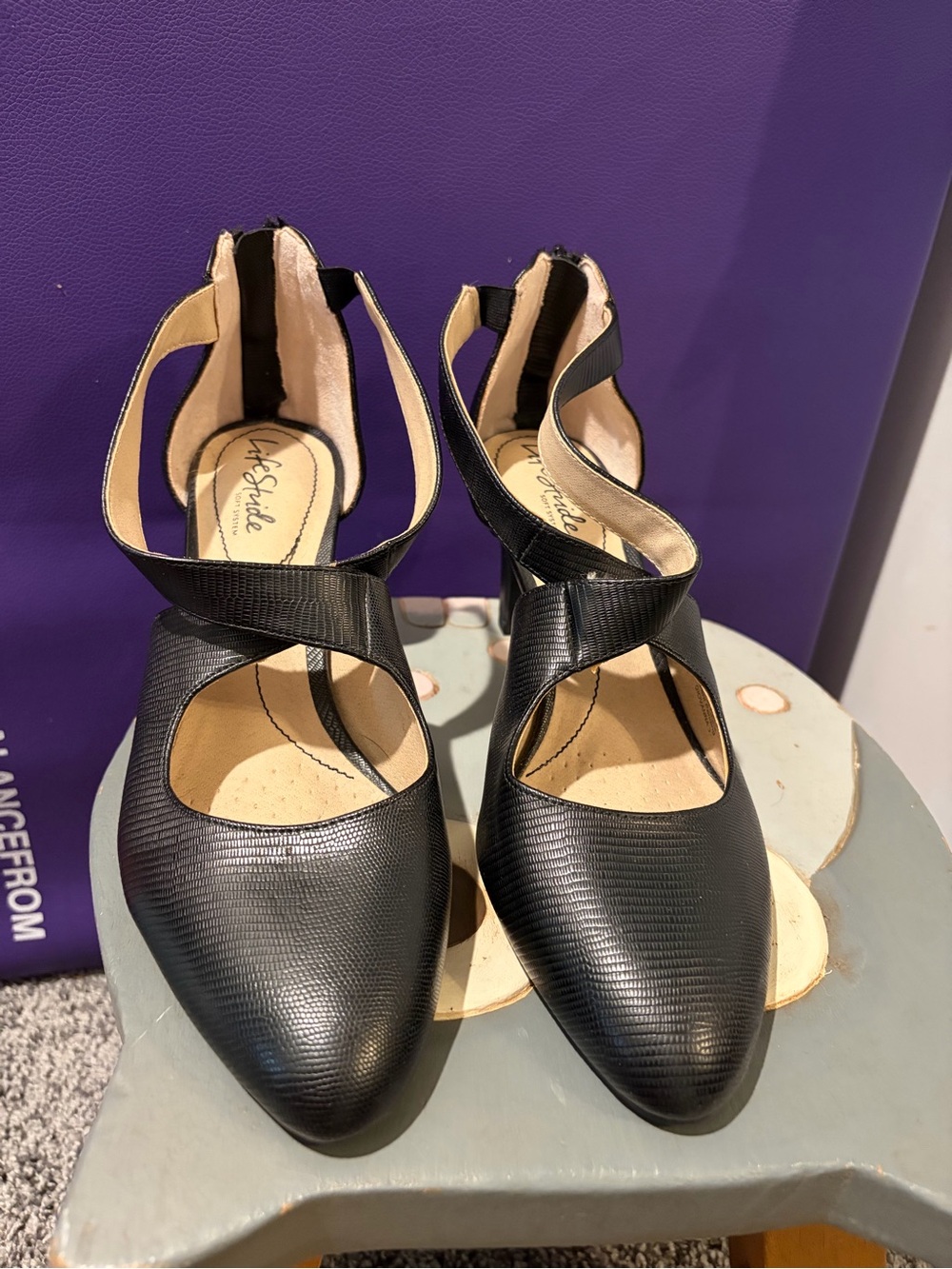 Life Stride Black Pointed Toe Stiletto Heels